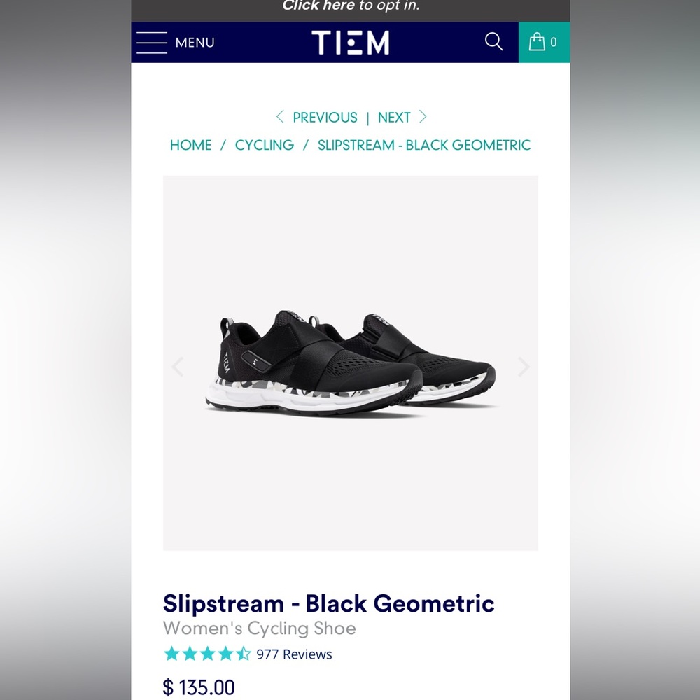 Tiem slipstream black geometric spin shoes